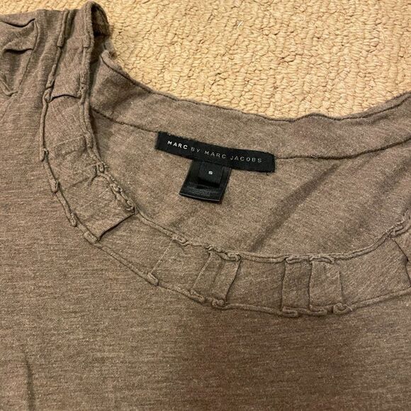 MARC JACOBS CHOCOLATE BROWN Y2K COQUETTE COTTON TEE - Picture 6 of 10